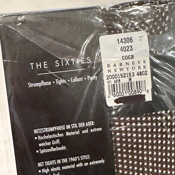 NEW Wolford The Sixties Net Tights sz M Brown Fishnet Tights Medium - Picture 3 of 5
